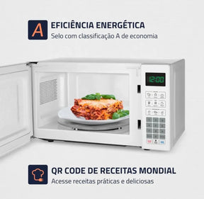 MICRO-ONDAS MONDIAL 21L 1200W + KIT DE POTES GRÁTIS, ÚLTIMAS 20 UNIDADES!