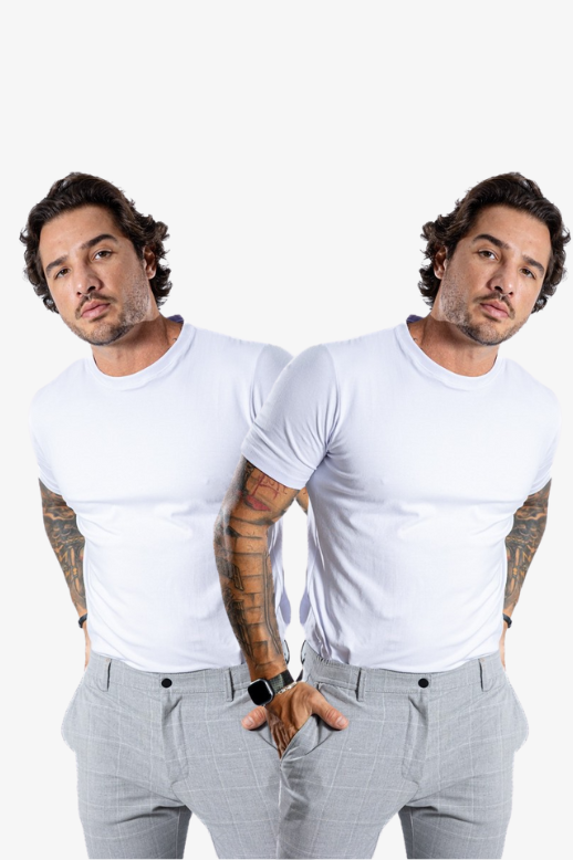 Kit com 2 Camisetas Cotton Tech Elastic