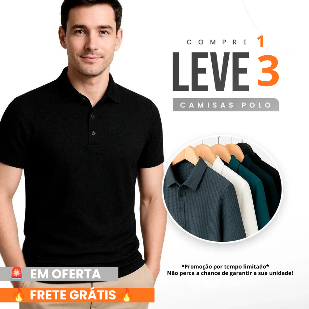 [COMPRE 1 LEVE 3] - Camisas Polo Algodão Premium Elegant: