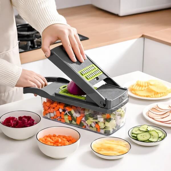 UltraChef™ – Cortador e Fatiador Multifuncional 16 em 1